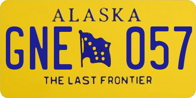 AK license plate GNE057