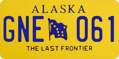 AK license plate GNE061