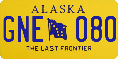 AK license plate GNE080