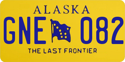 AK license plate GNE082
