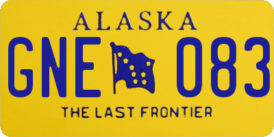 AK license plate GNE083