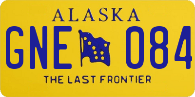 AK license plate GNE084