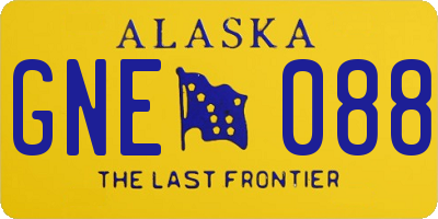 AK license plate GNE088