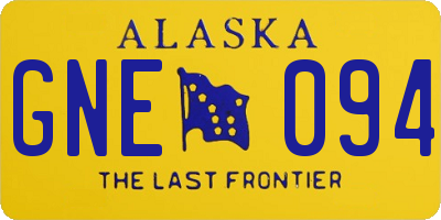 AK license plate GNE094