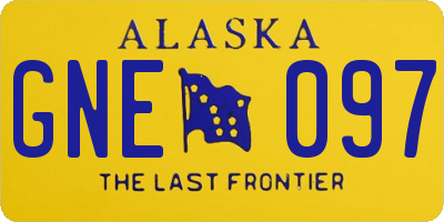 AK license plate GNE097