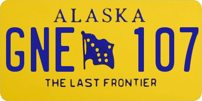 AK license plate GNE107
