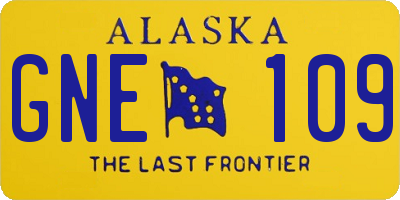 AK license plate GNE109