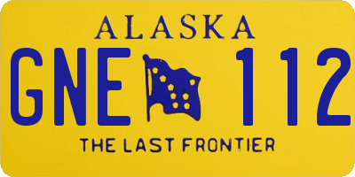 AK license plate GNE112