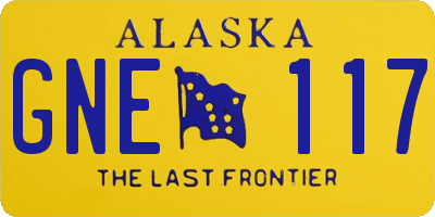 AK license plate GNE117