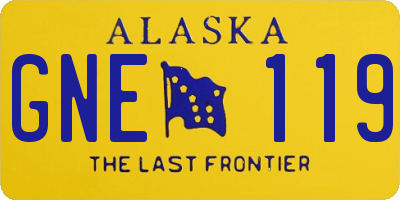 AK license plate GNE119