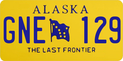 AK license plate GNE129