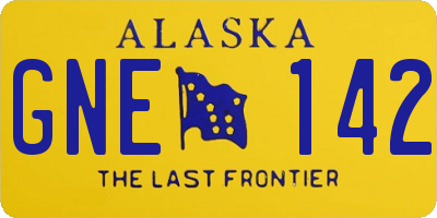 AK license plate GNE142