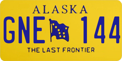 AK license plate GNE144
