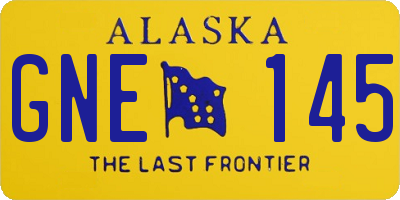 AK license plate GNE145