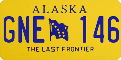 AK license plate GNE146