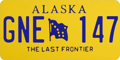 AK license plate GNE147