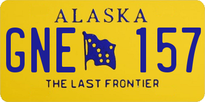 AK license plate GNE157