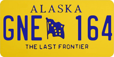 AK license plate GNE164