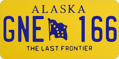 AK license plate GNE166