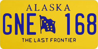 AK license plate GNE168