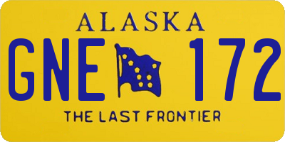AK license plate GNE172