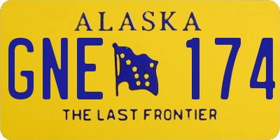 AK license plate GNE174