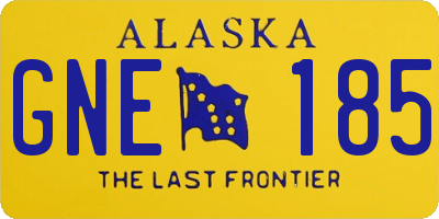 AK license plate GNE185