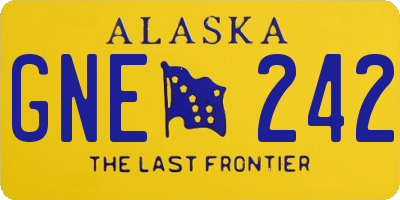 AK license plate GNE242