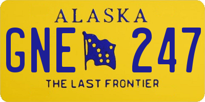 AK license plate GNE247