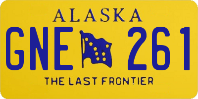 AK license plate GNE261