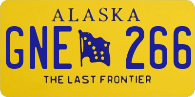 AK license plate GNE266