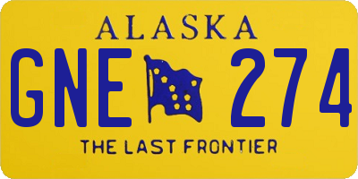 AK license plate GNE274
