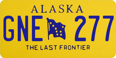 AK license plate GNE277