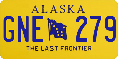 AK license plate GNE279