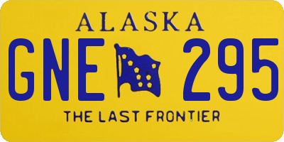 AK license plate GNE295