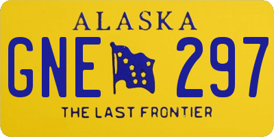 AK license plate GNE297