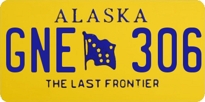 AK license plate GNE306