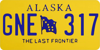 AK license plate GNE317