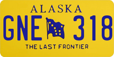 AK license plate GNE318