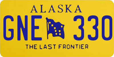 AK license plate GNE330