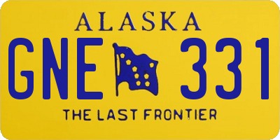 AK license plate GNE331