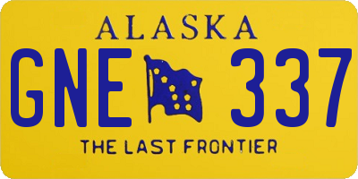 AK license plate GNE337