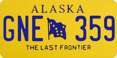 AK license plate GNE359