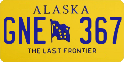 AK license plate GNE367