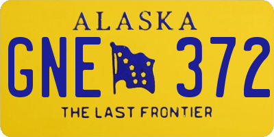 AK license plate GNE372