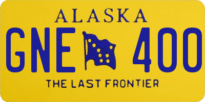 AK license plate GNE400