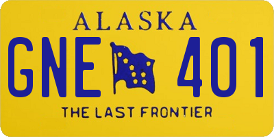 AK license plate GNE401
