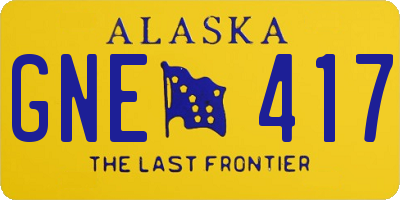 AK license plate GNE417