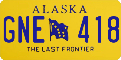 AK license plate GNE418