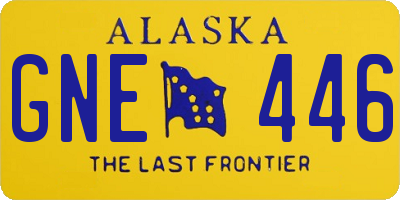 AK license plate GNE446